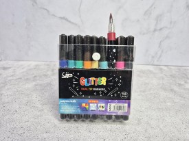 Marcadores con glitter x 18